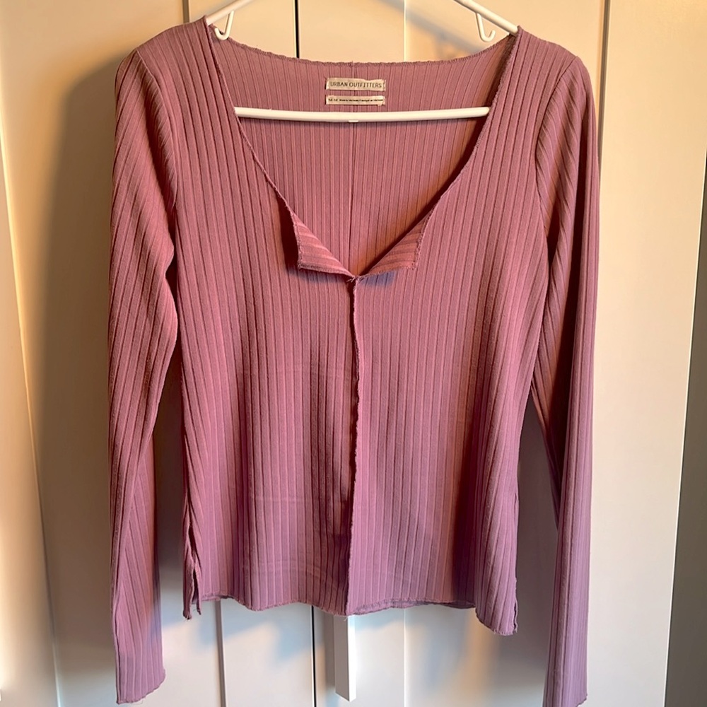 Urban Outfitters- purple ribbed shirt